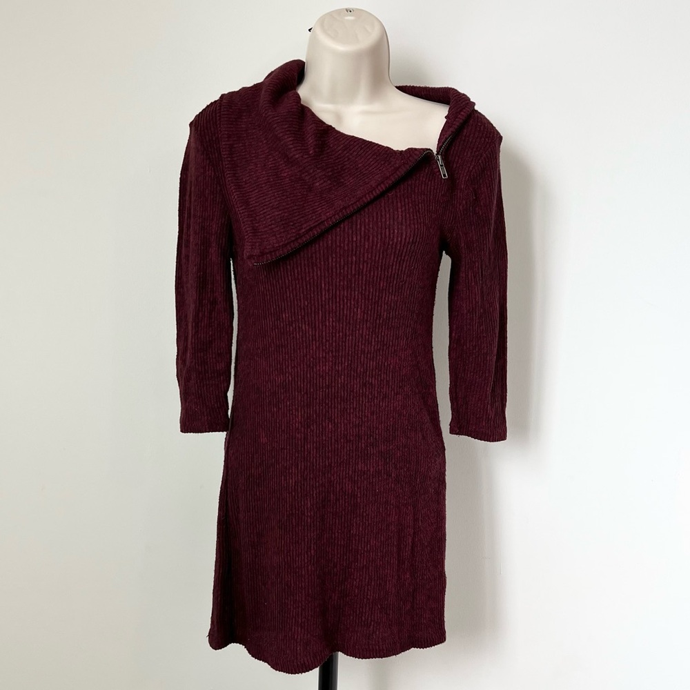 No Boundaries Sweater Dress Maroon Size‎ S (Juniors 3-5) Ribbed Knit